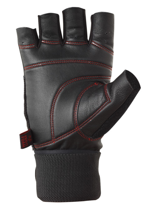 L Valeo Competition Lifting Gloves Leather Wrap Padded Palm Weight Training 
