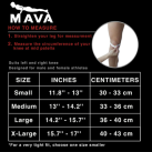 mava knee sleeves sizing chart